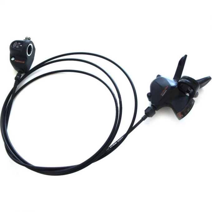 Шифтер SHIMANO NEXUS, C2010-3, правый 3 скорости, трос 2200мм, с SM-BC06 черный ASLC20103L220LD