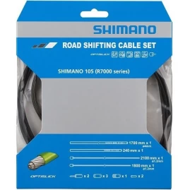 Трос и оплетка переключения SHIMANO 105, с оплеткой RS900, черный, Y8ZG98090 Трос и оплетка переключения SHIMANO 105, с оплеткой RS900, черный, Y8ZG98090